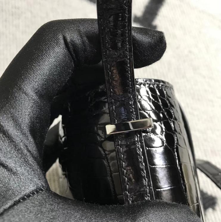 Hermes爱马仕 Constance 19 美洲黑 原版皮 银扣-拉尔森鳄鱼皮具定制 - 爱马仕包包官网 Hermes爱马仕 Constance 19 美洲黑 原版皮 银扣