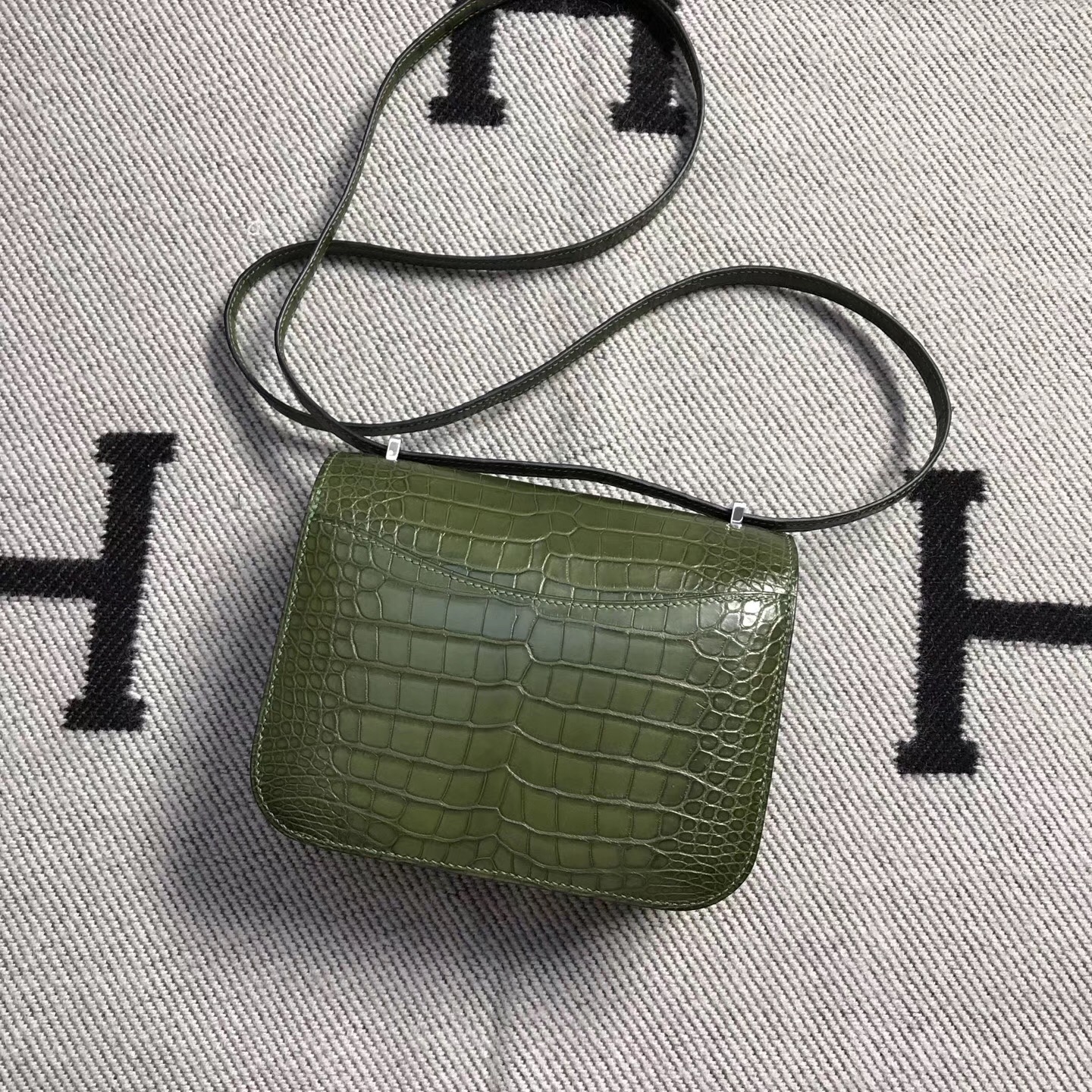 Hermes爱马仕 Constance 19 美洲亚光 森林绿 银扣 现货