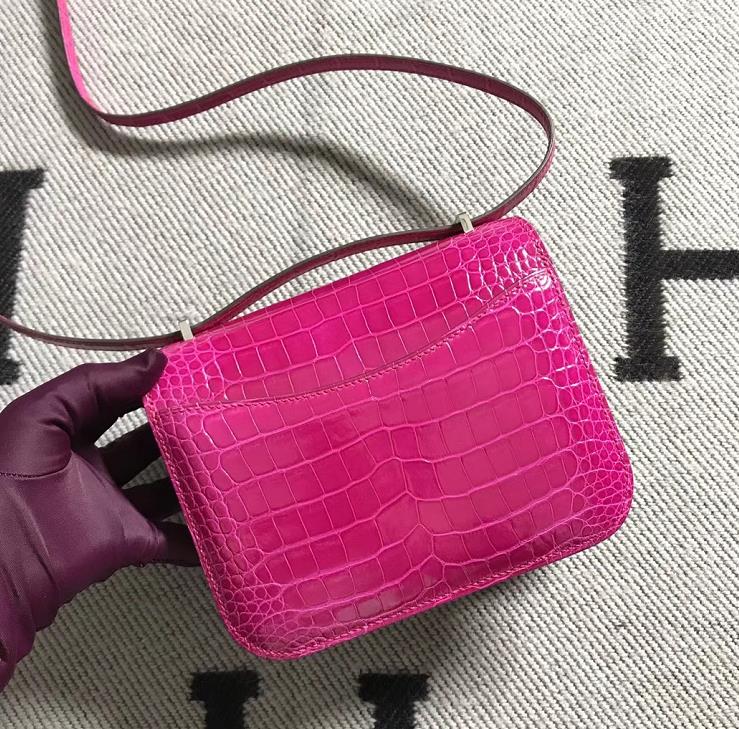 Hermes爱马仕 Constance 19 美洲天方夜谭紫  原版皮 银扣