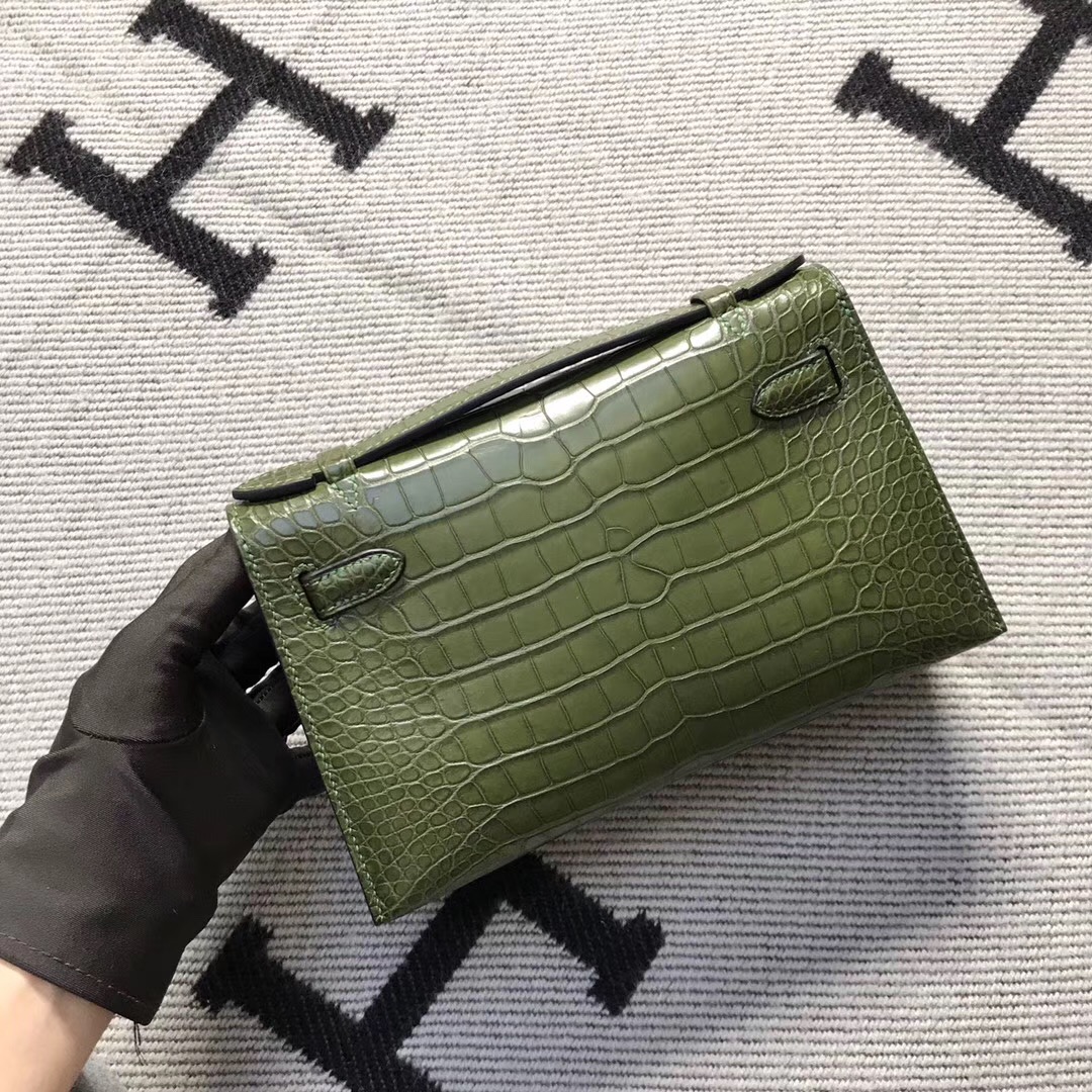 Hermès（爱马仕） Mini Kelly迷你凯莉 美洲森林绿 银扣 22cm