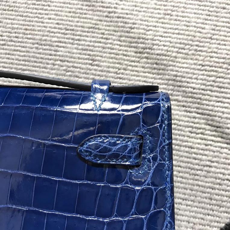 Hermès（爱马仕） Mini Kelly迷你凯莉 宝蓝色 银扣 22cm