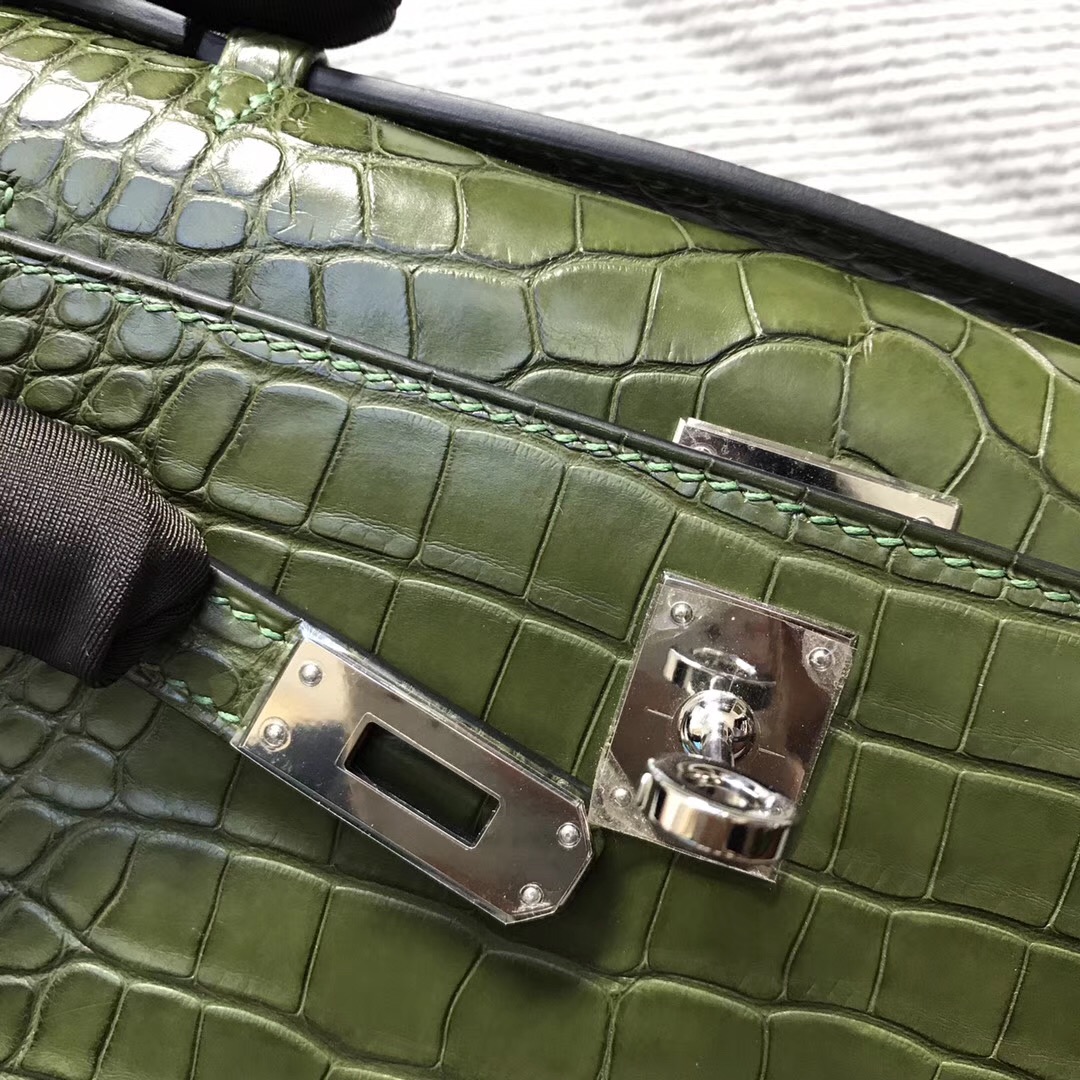 Hermès（爱马仕） Mini Kelly迷你凯莉 美洲森林绿 银扣 22cm