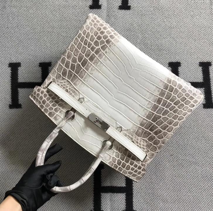 Hermès(爱马仕)Birkin 铂金包 喜马拉雅 银扣 30cm-拉尔森鳄鱼皮具定制 - 爱马仕包包官网 Hermès(爱马仕)Birkin 铂金包 喜马拉雅 银扣 30cm