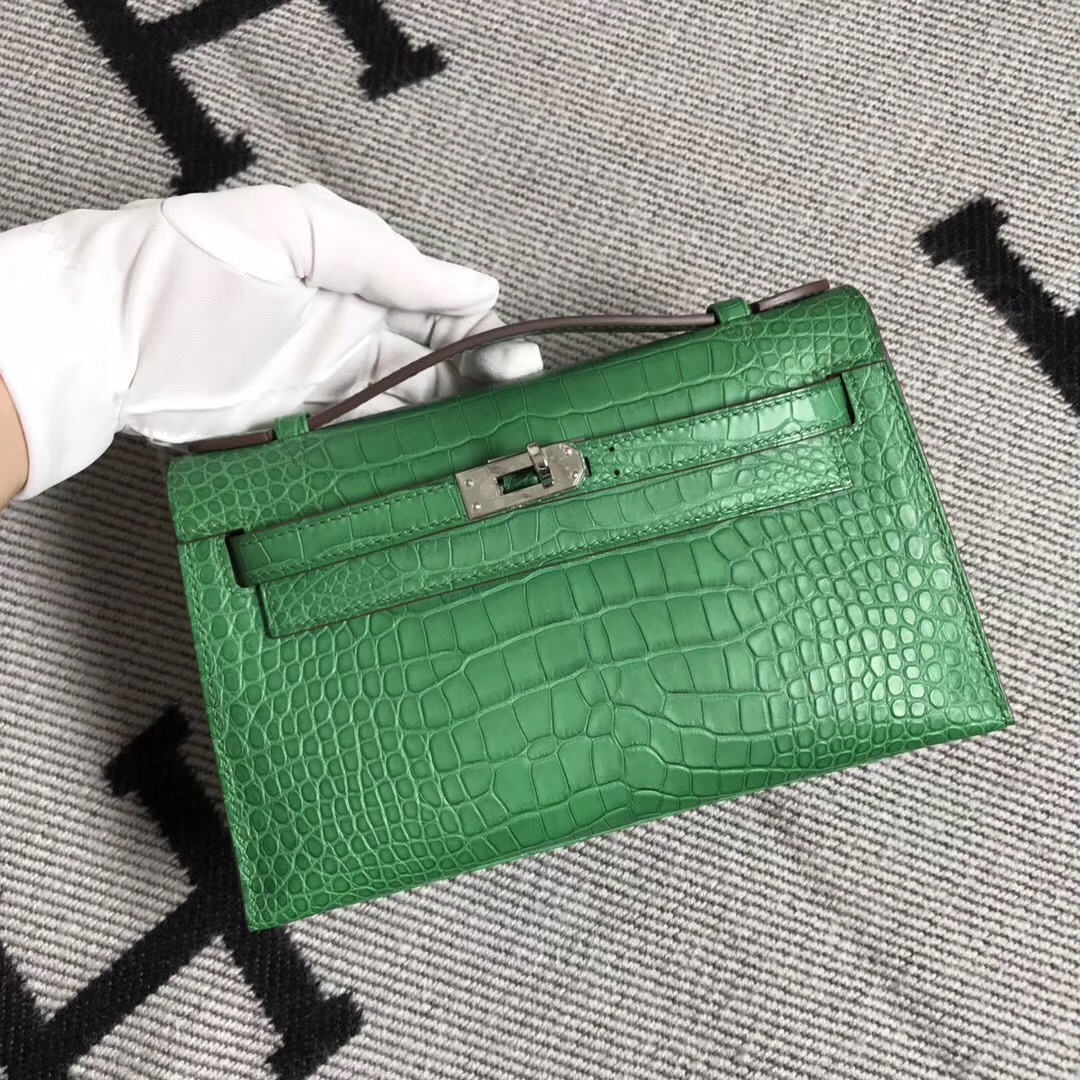 Hermès（爱马仕） Mini Kelly迷你凯莉 美洲仙人掌绿 银扣 22cm
