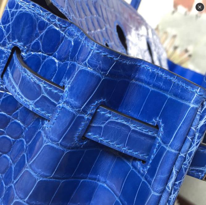 Hermès（爱马仕）Birkin 铂金包 天蓝色 银扣 30cm