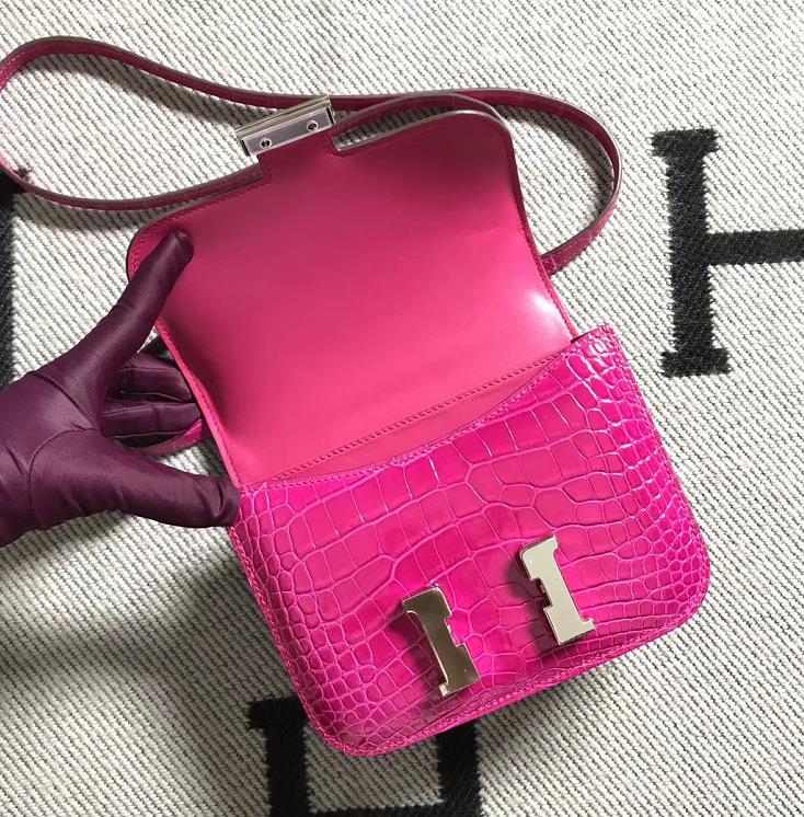 Hermes爱马仕 Constance 19 美洲天方夜谭紫  原版皮 银扣