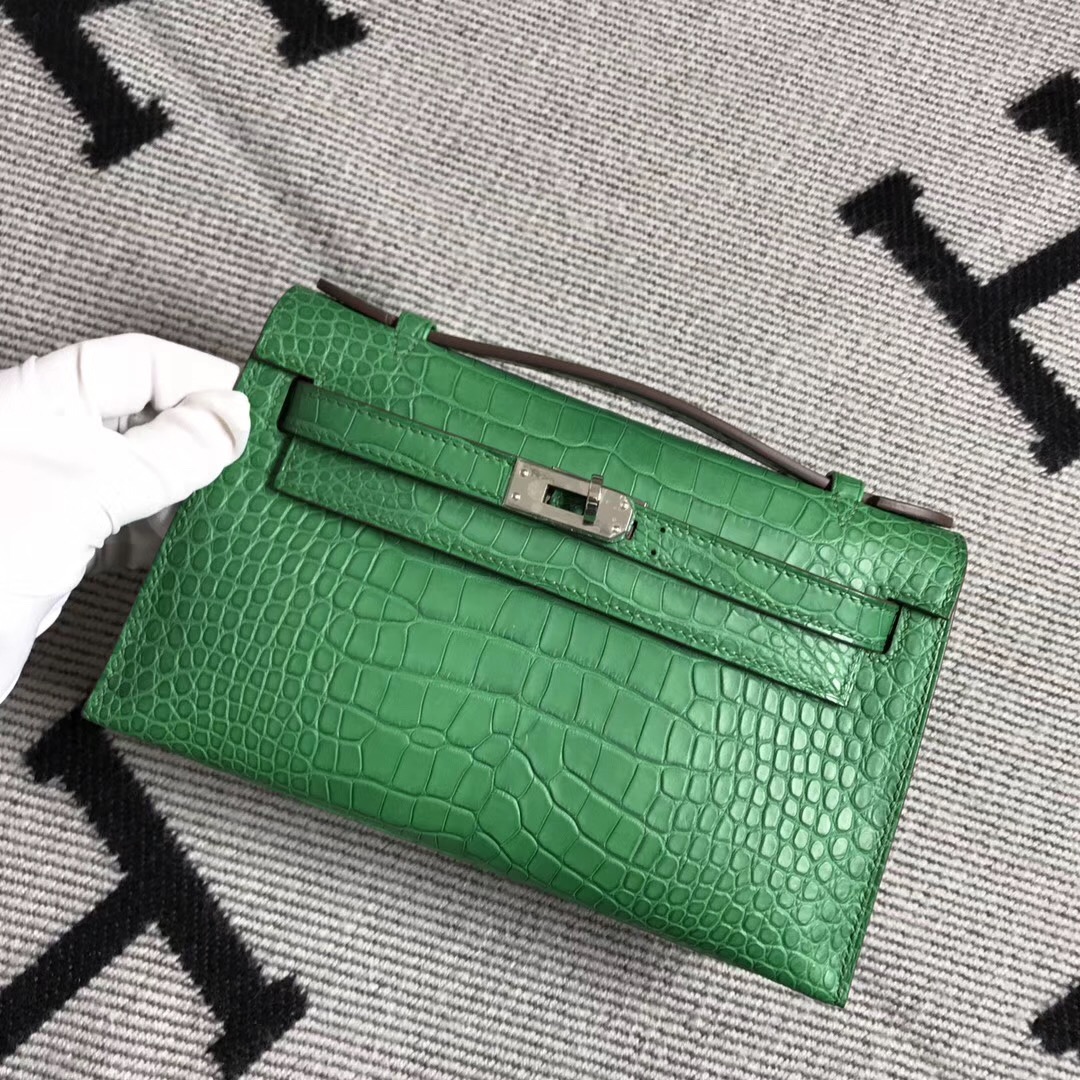 Hermès（爱马仕） Mini Kelly迷你凯莉 美洲仙人掌绿 银扣 22cm