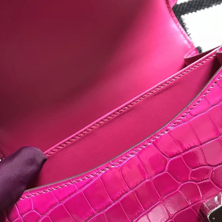 Hermes爱马仕 Constance 19 美洲天方夜谭紫  原版皮 银扣