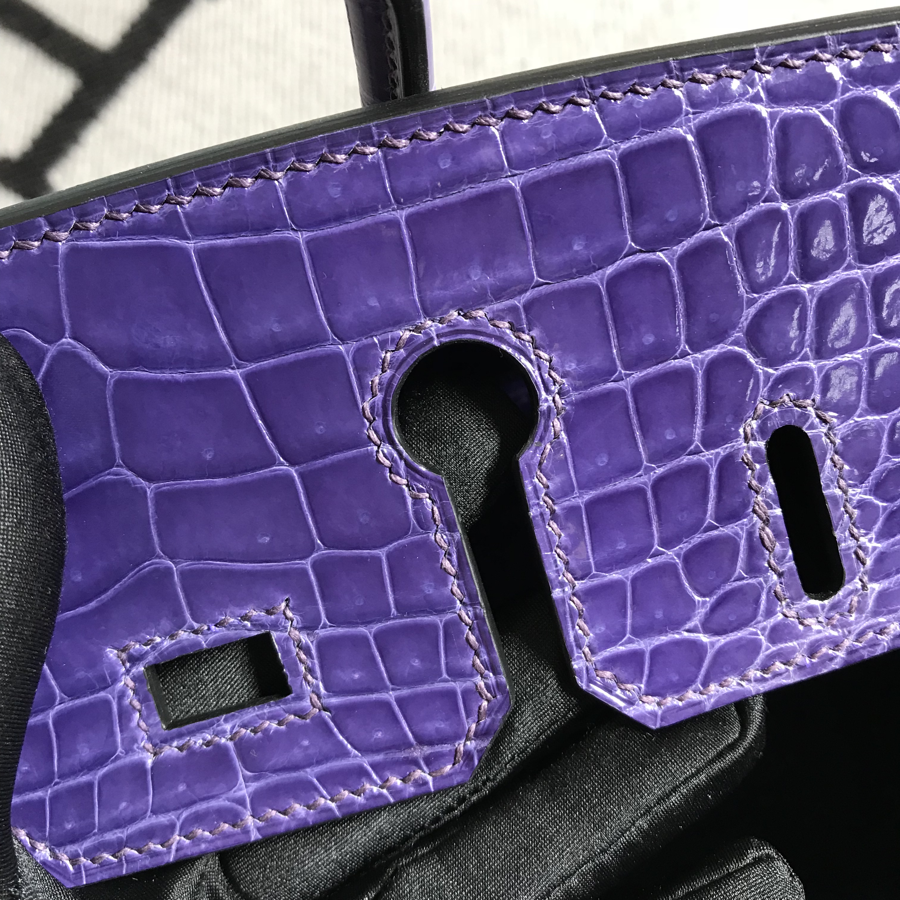 Hermès（爱马仕）Birkin 铂金包 水晶紫 银扣 25cm