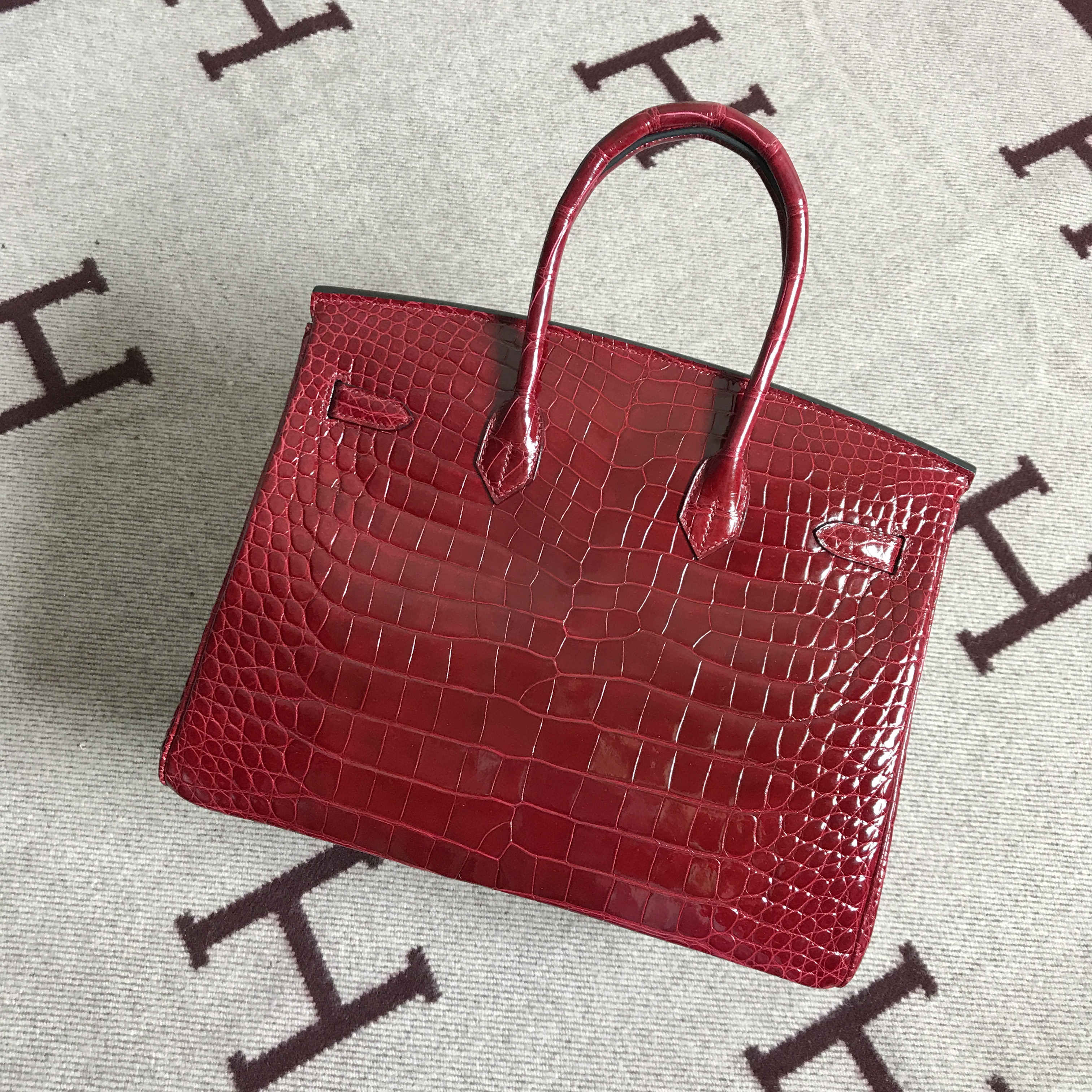Hermès（爱马仕）Birkin 铂金包 大红色 银扣 35cm