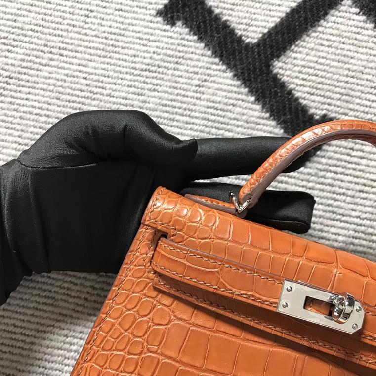 Hermès（爱马仕） Mini Kelly迷你凯莉 美洲浅棕色 银扣 2代