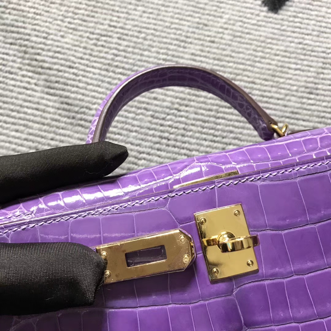Hermès（爱马仕） Mini Kelly迷你凯莉 薰衣草 金扣 2代