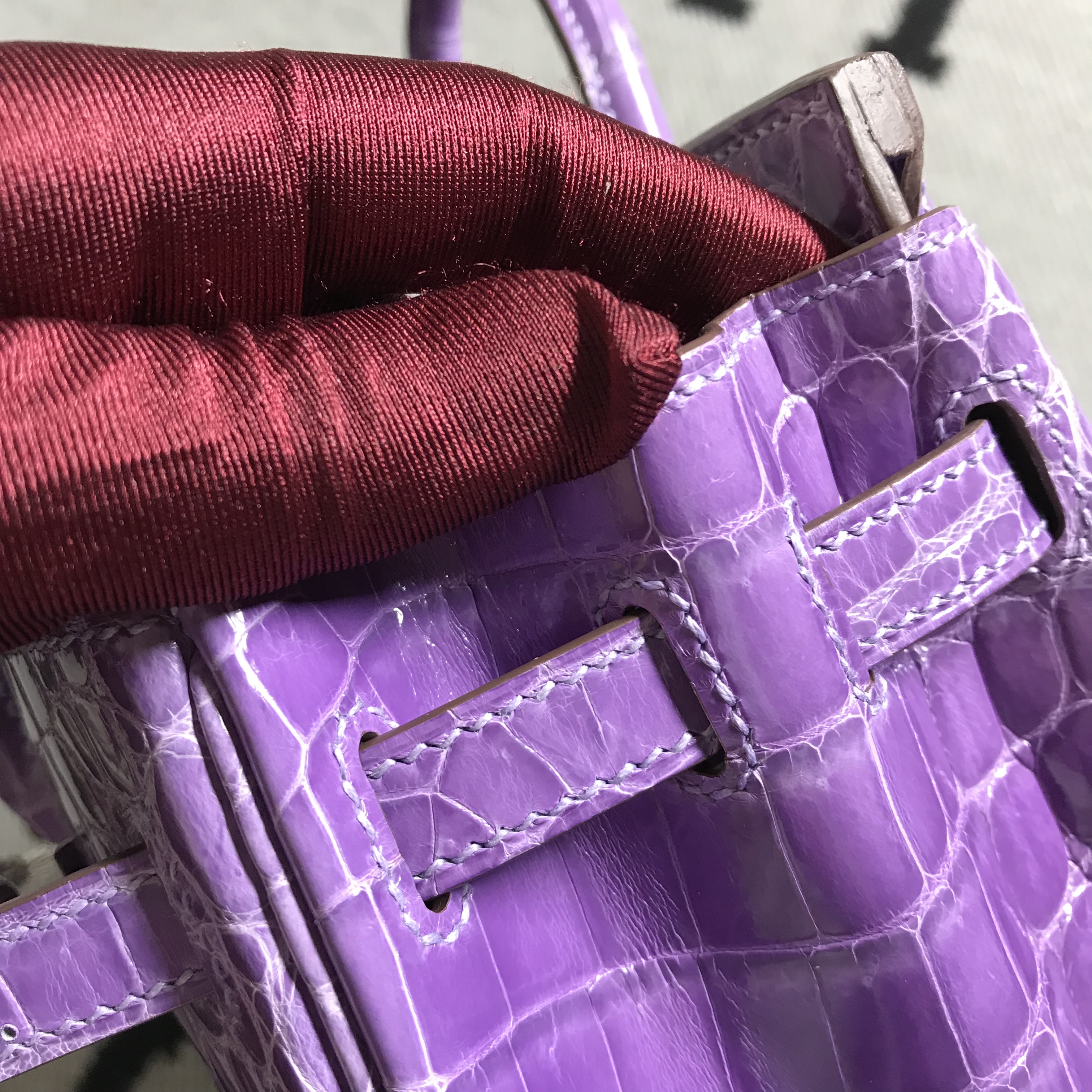 Hermès（爱马仕）Birkin 铂金包 薰衣草紫 银扣 25cm
