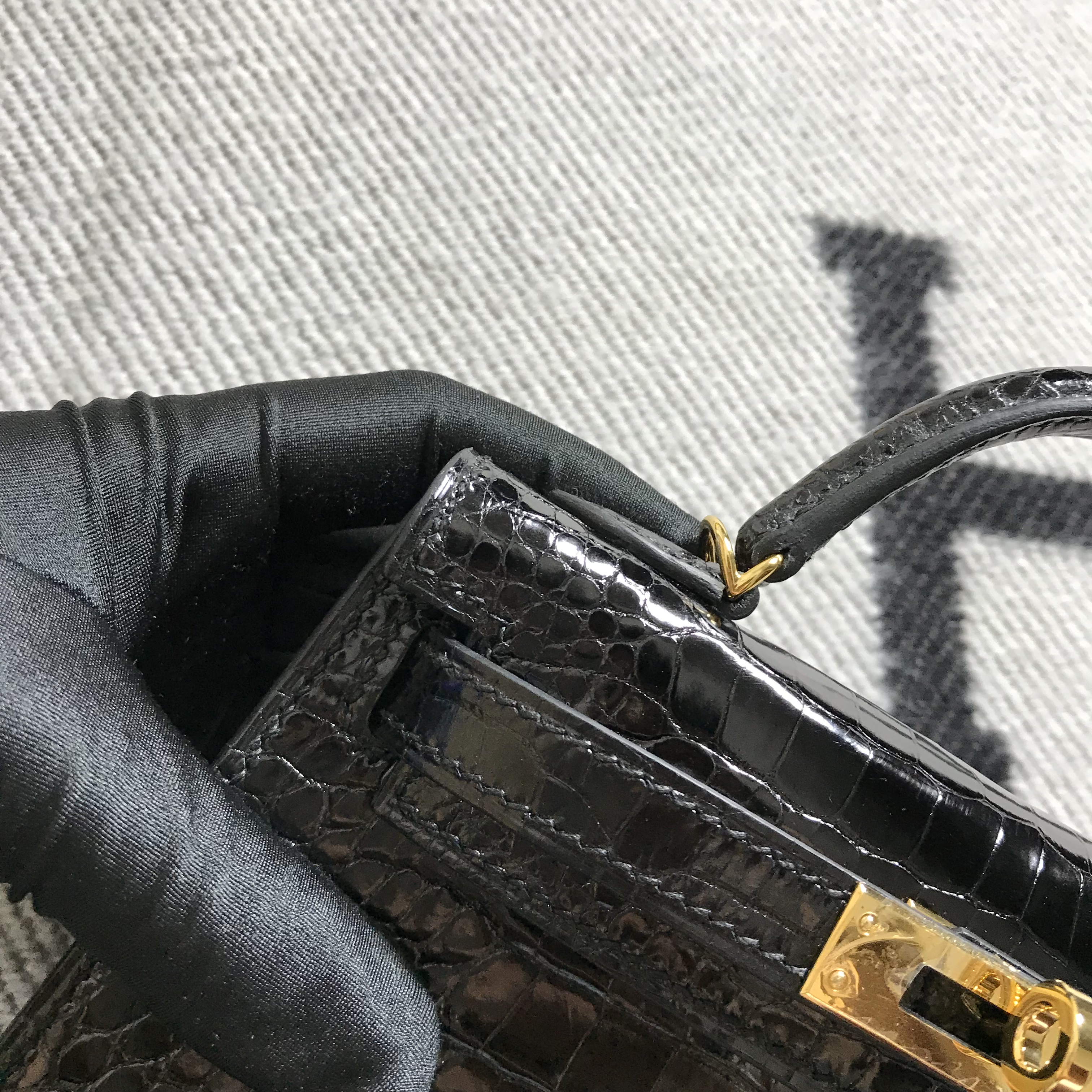 Hermès（爱马仕） Mini Kelly迷你凯莉 美洲黑 金扣 2代