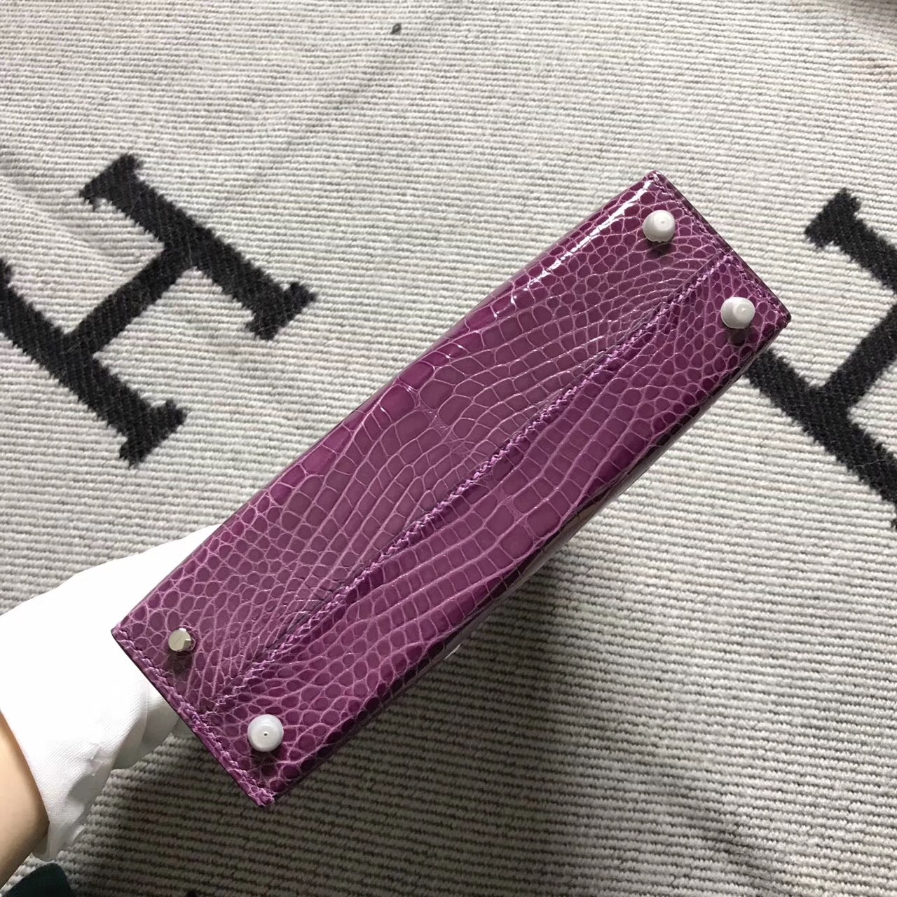 Hermès（爱马仕） Mini Kelly迷你凯莉 美洲紫色 银扣 2代