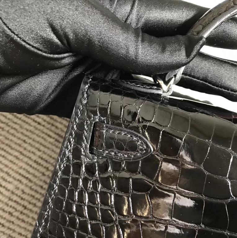 Hermès（爱马仕） Mini Kelly迷你凯莉 美洲l黑 银扣 2代