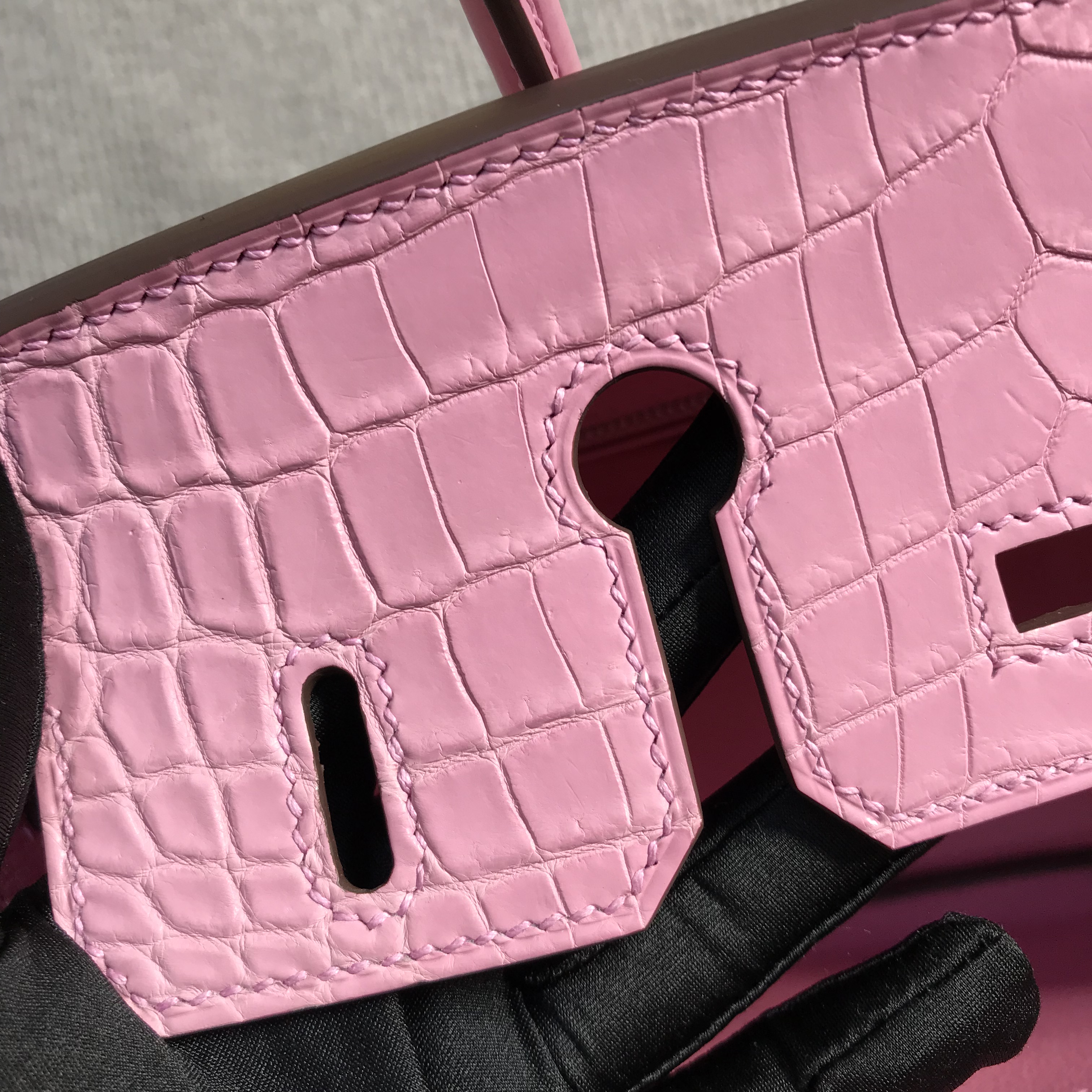 Hermès（爱马仕）Birkin 铂金包 樱花粉亚光 银扣 25cm