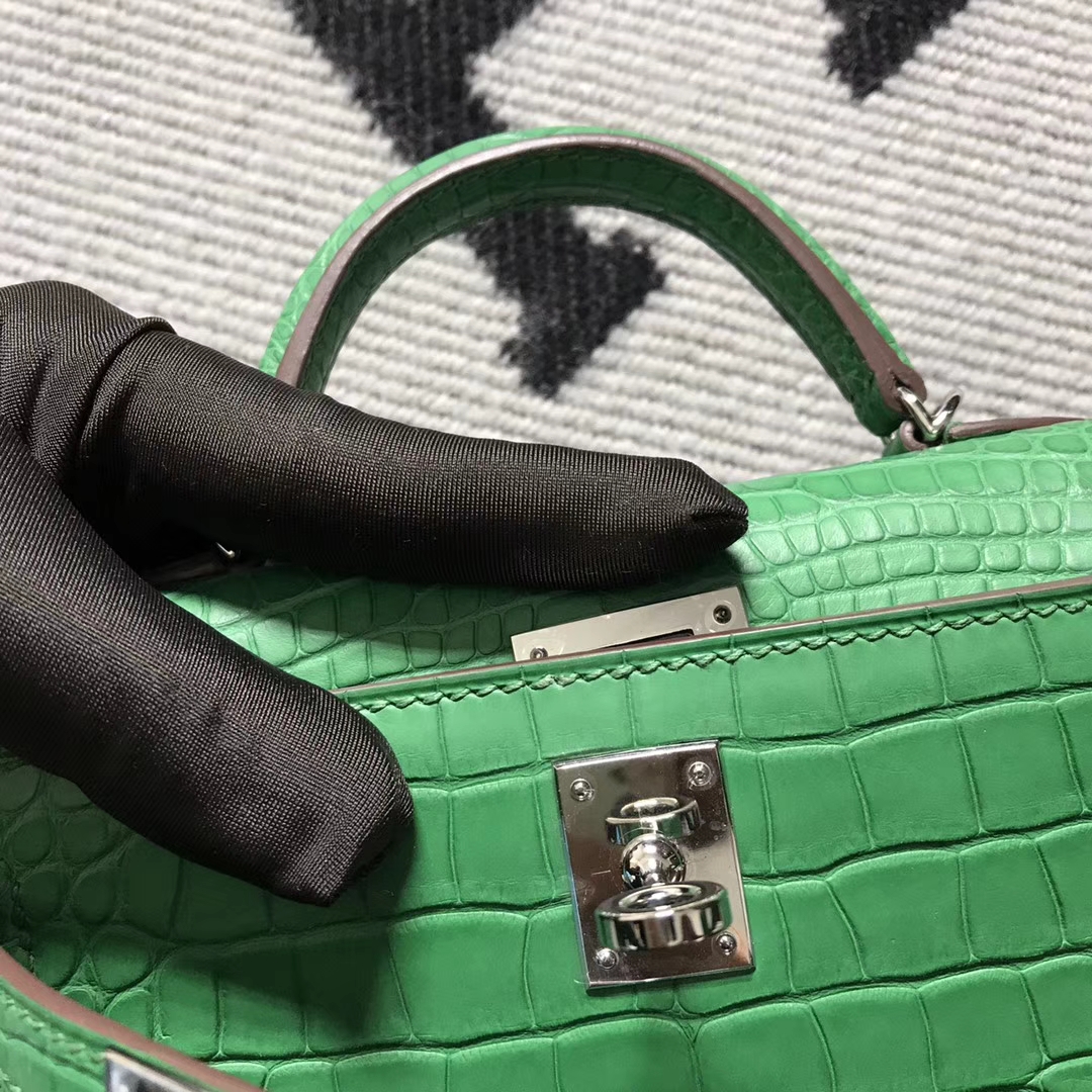 Hermès（爱马仕） Mini Kelly迷你凯莉 美洲仙人掌绿 银扣 2代