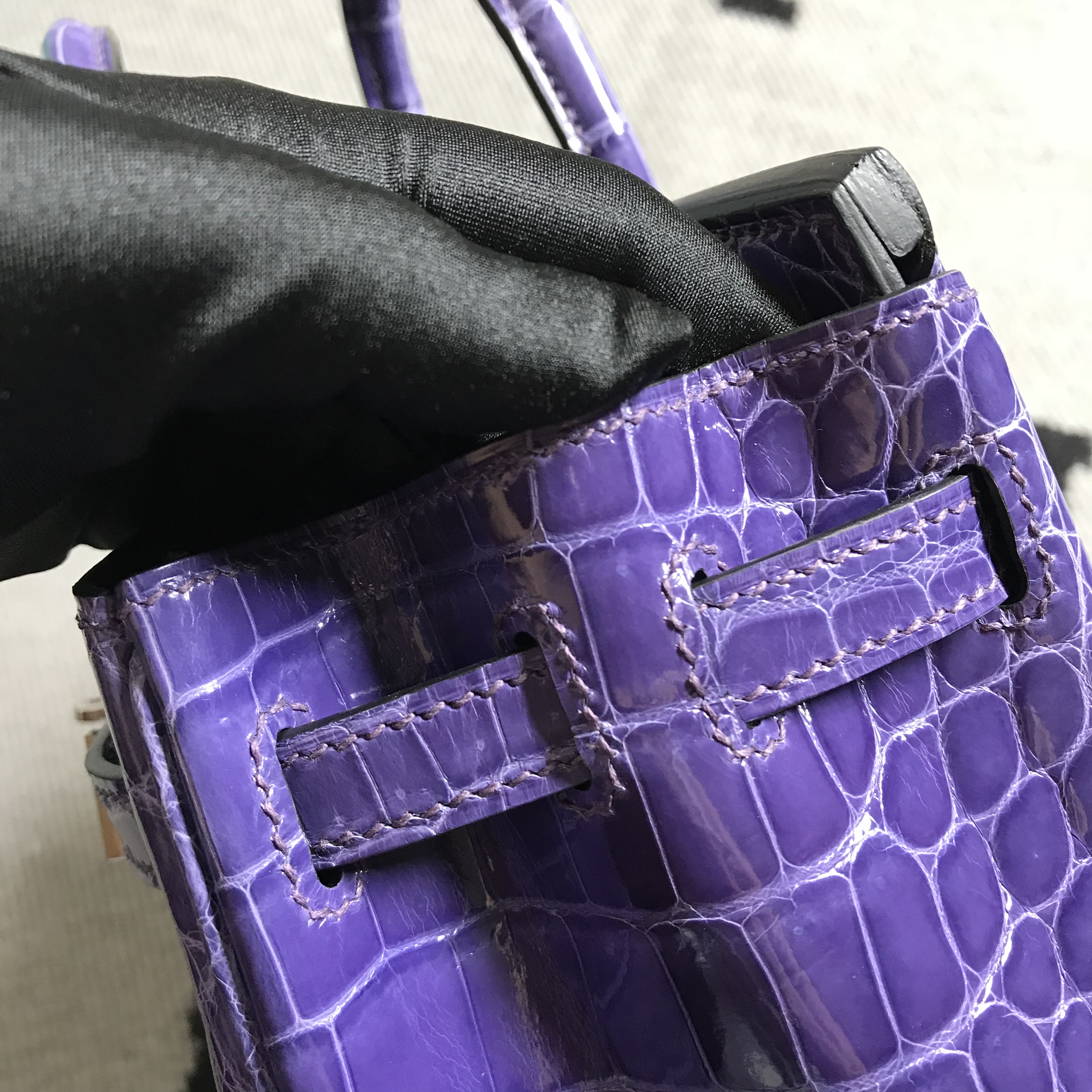 Hermès（爱马仕）Birkin 铂金包 水晶紫 银扣 25cm