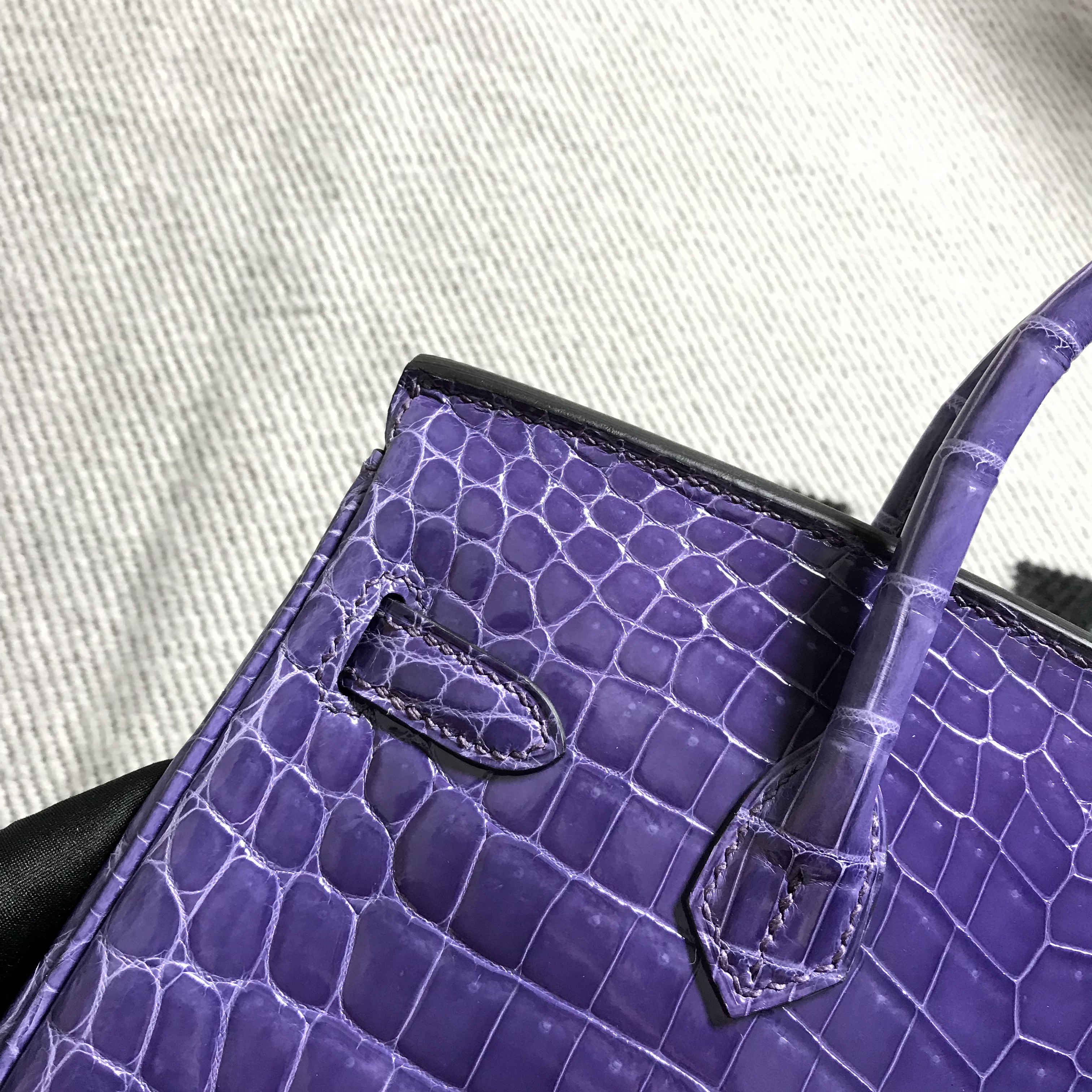 Hermès（爱马仕）Birkin 铂金包 水晶紫 银扣 25cm