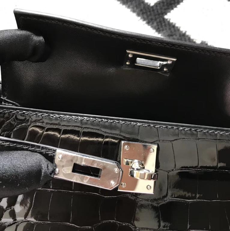 Hermès（爱马仕） Mini Kelly迷你凯莉 美洲l黑 银扣 2代