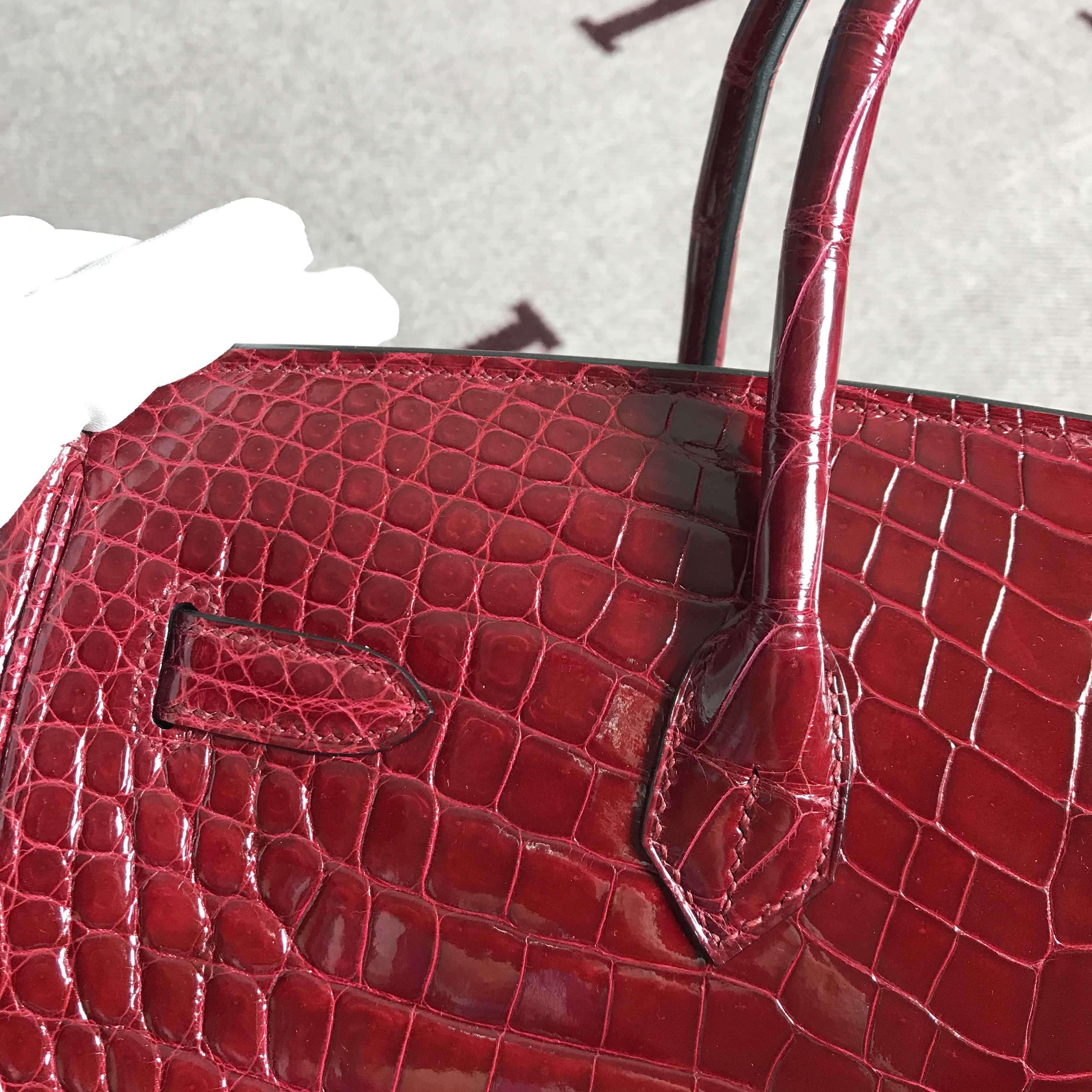 Hermès（爱马仕）Birkin 铂金包 大红色 银扣 35cm