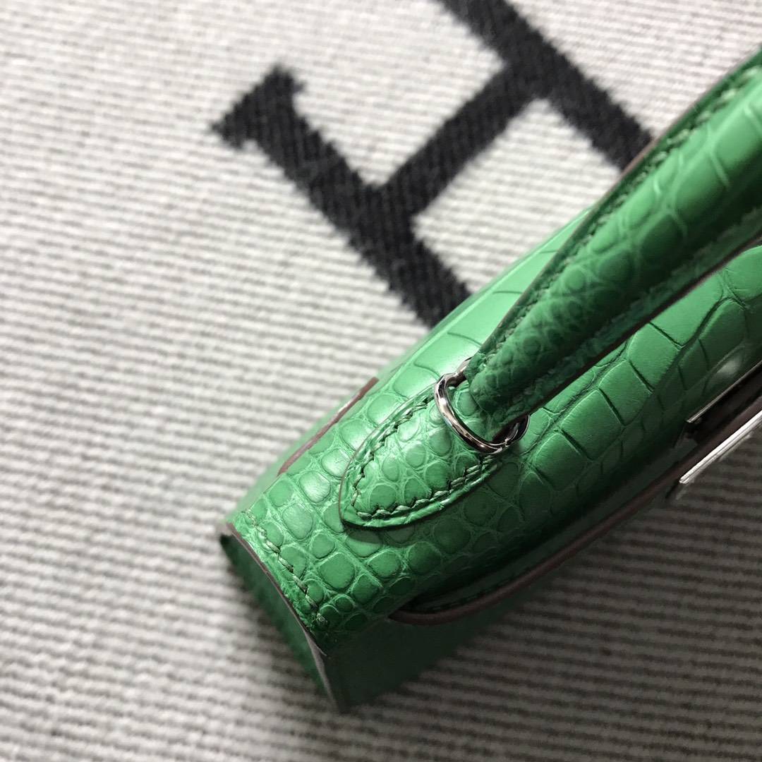 Hermès（爱马仕） Mini Kelly迷你凯莉 美洲仙人掌绿 银扣 2代