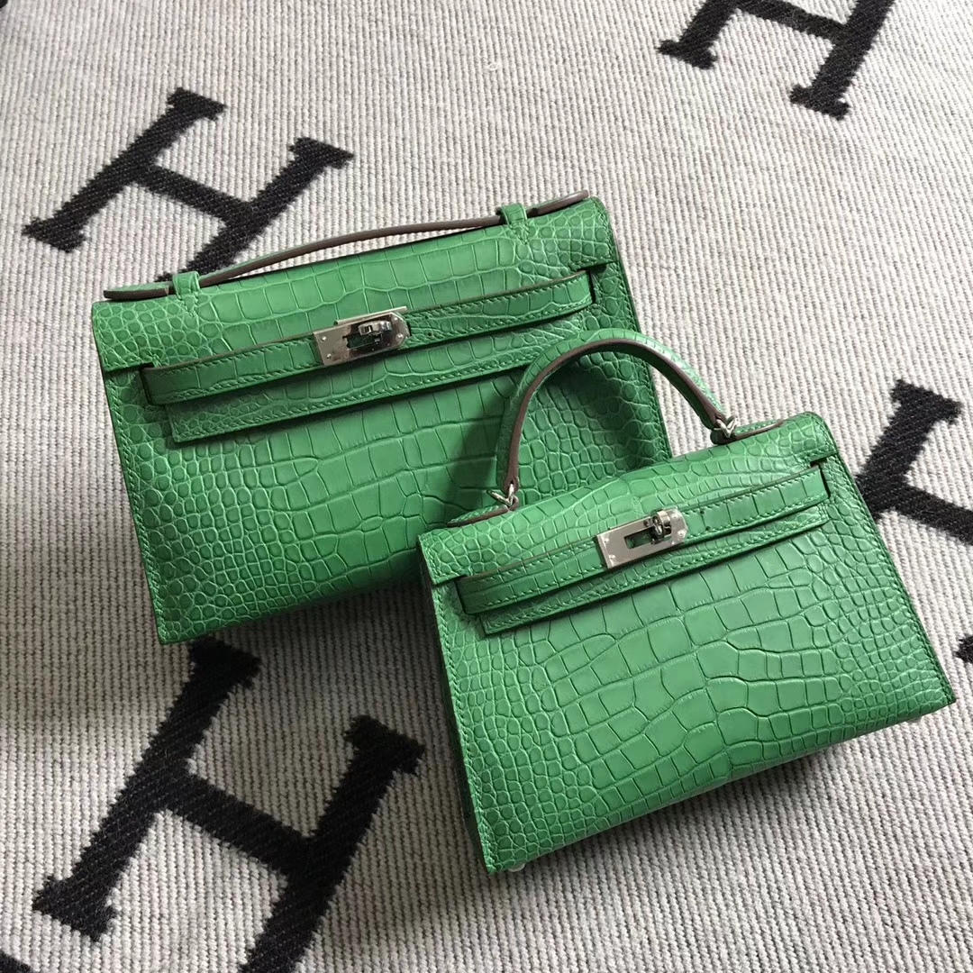 Hermès（爱马仕） Mini Kelly迷你凯莉 美洲仙人掌绿 银扣 2代