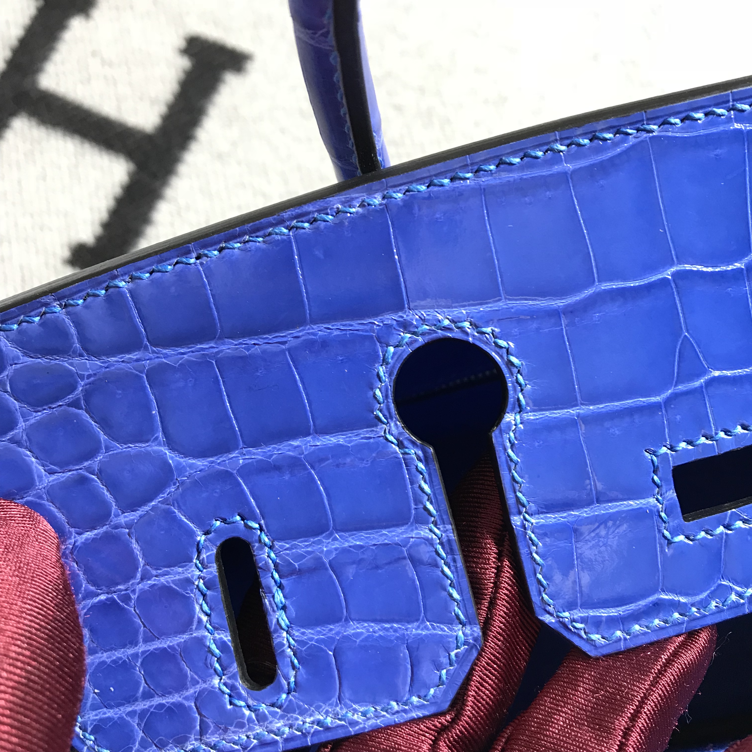 Hermès（爱马仕）Birkin 铂金包 希腊蓝 银扣 25cm