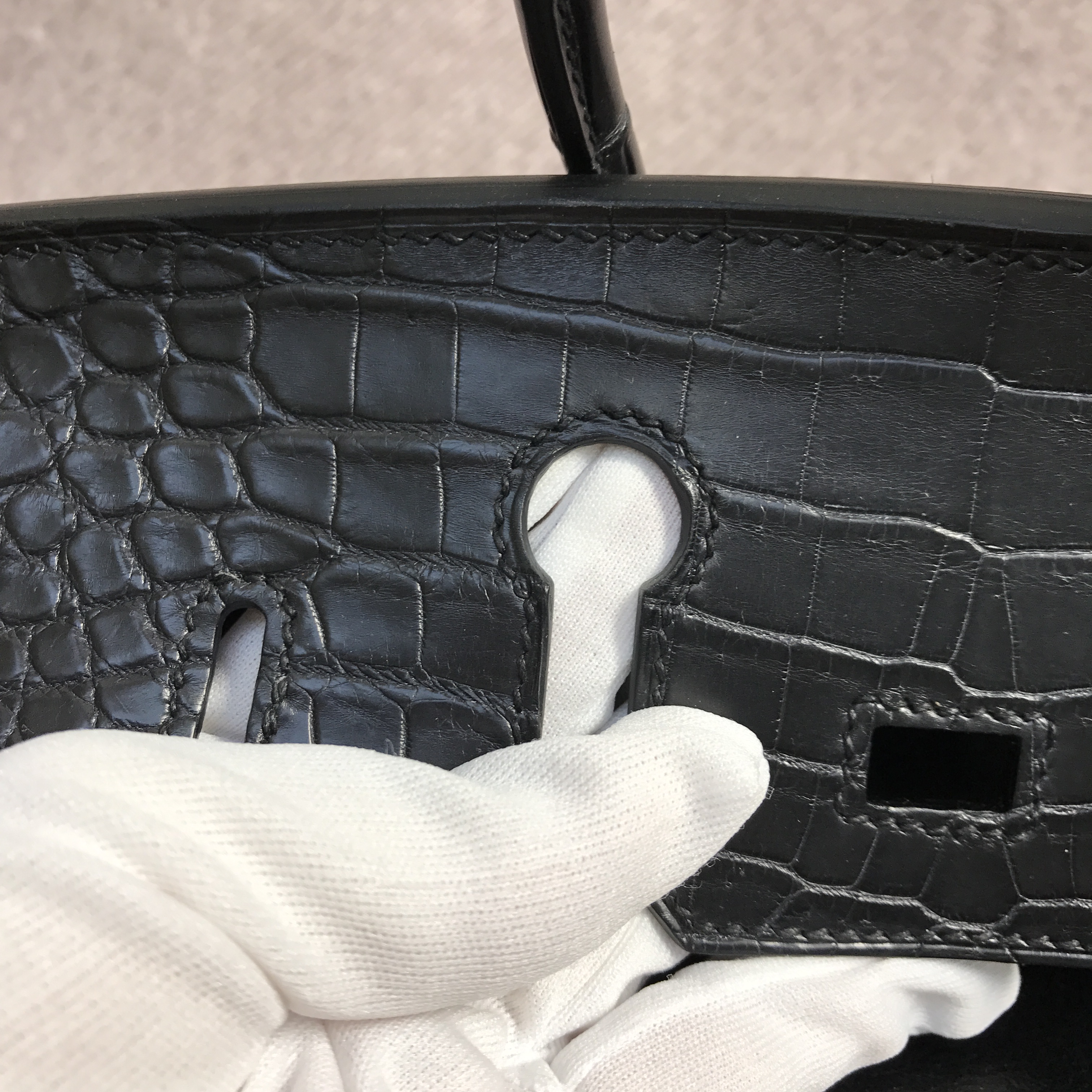 Hermès（爱马仕）Birkin 铂金包 黑色 亚光 银扣 25cm