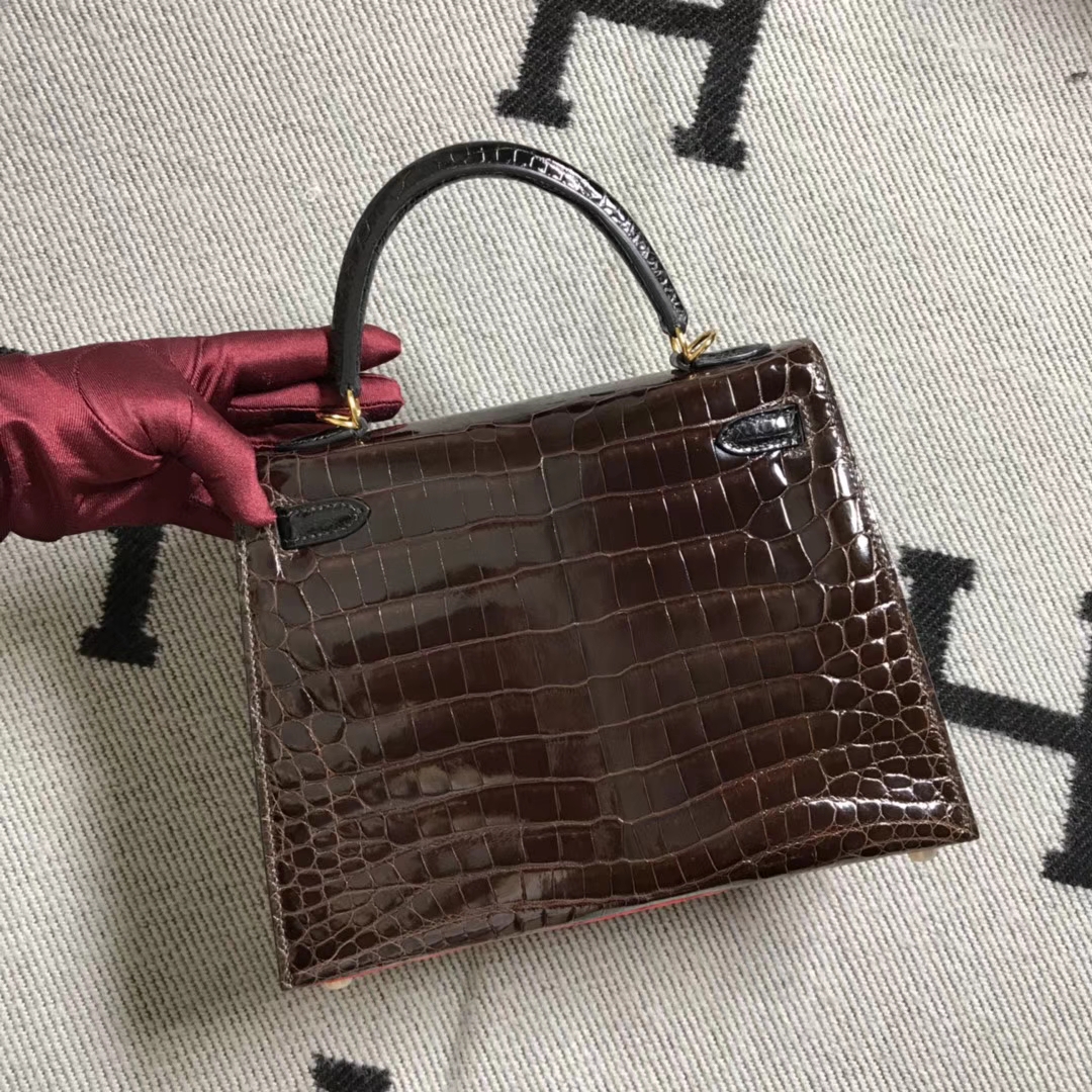 Hermès(爱马仕) Kelly凯莉包 K25西瓜红配色 银扣 25cm-拉尔森鳄鱼皮具定制 - 爱马仕包包官网 Hermès(爱马仕) Kelly凯莉包 K25西瓜红配色 银扣 25cm