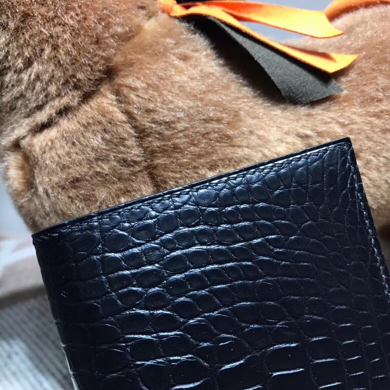 Hermès（爱马仕）bearn两折钱夹雾面黑金 nior ck89 经典不衰的颜色