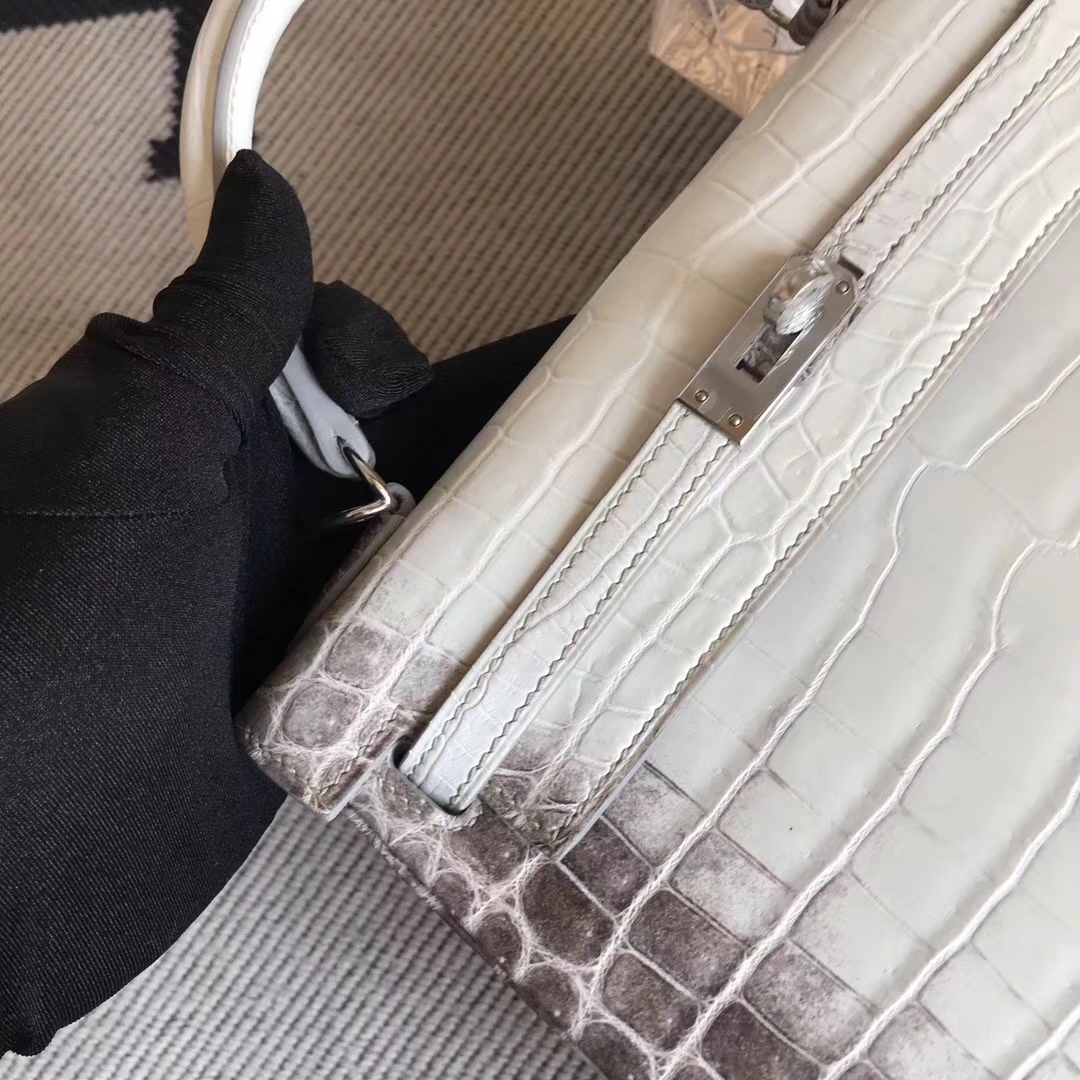 Hermès（爱马仕）小可爱 Kelly25cm Himalaya 喜马拉雅 银扣
