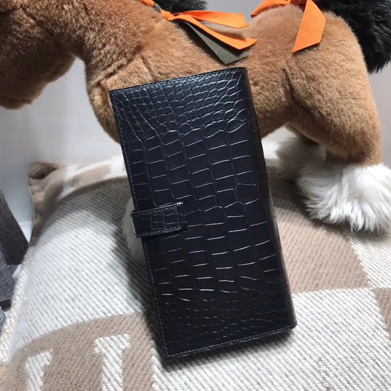 Hermès（爱马仕）bearn两折钱夹雾面黑金 nior ck89 经典不衰的颜色