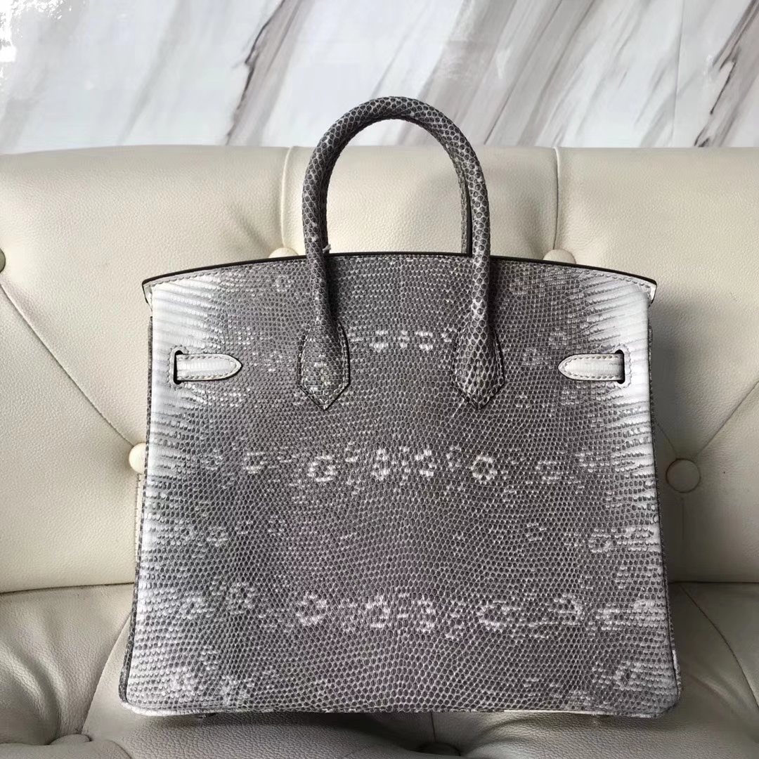 Hermès(爱马仕)Birkin25cm Lizard 进口亮面蜥蜴 🦎 01原色 小喜玛拉雅色 银扣-拉尔森鳄鱼皮具定制 - 爱马仕包包官网 Hermès(爱马仕)Birkin25cm Lizard 进口亮面蜥蜴 🦎 01原色 小喜玛拉雅色 银扣