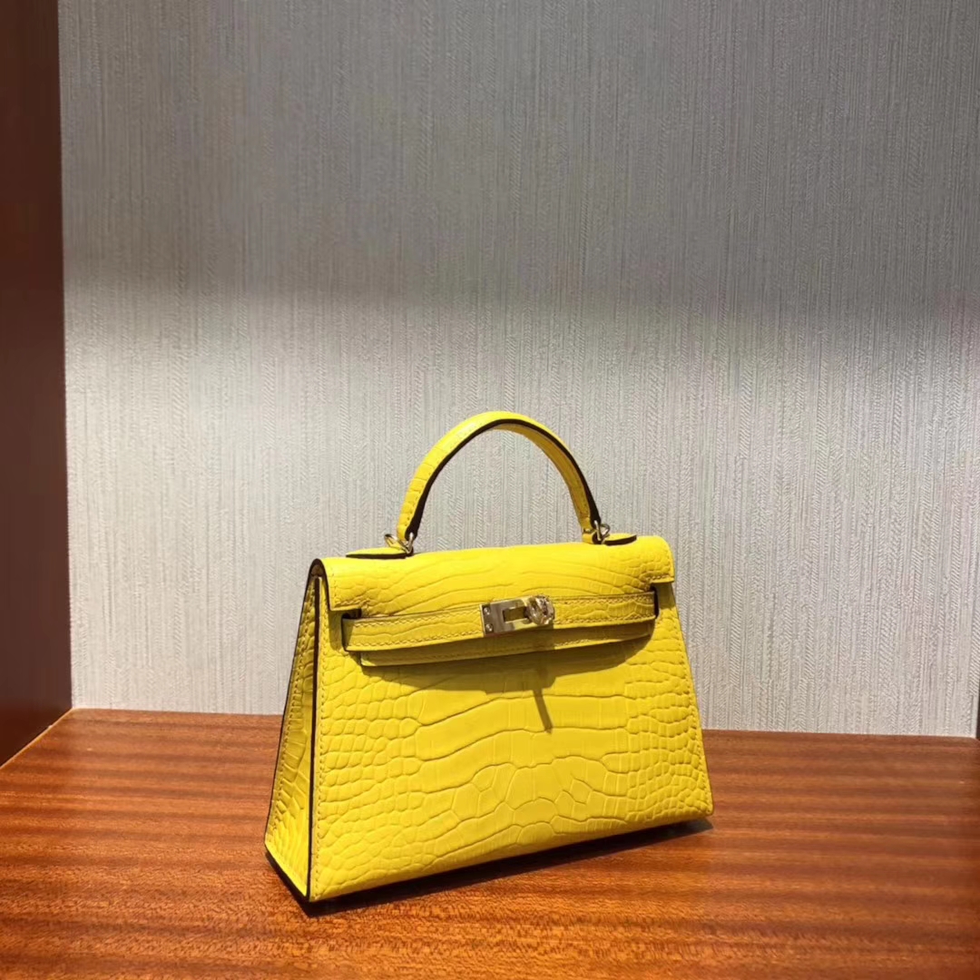 Hermès(爱马仕)Kelly2代 19cm Matt alligator crocodile 9D琥珀黄 蜡线全手工 金扣-拉尔森鳄鱼皮具定制 - 爱马仕包包官网 Hermès(爱马仕)Kelly2代 19cm Matt alligator crocodile 9D琥珀黄 蜡线全手工 金扣