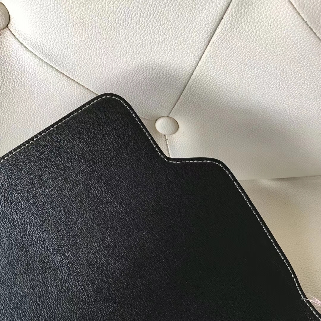 Hermès（爱马仕）Roulis 23cm 01自然色蜥蜴 拼 1T 泰坦绿 雾面框框鳄鱼 银扣