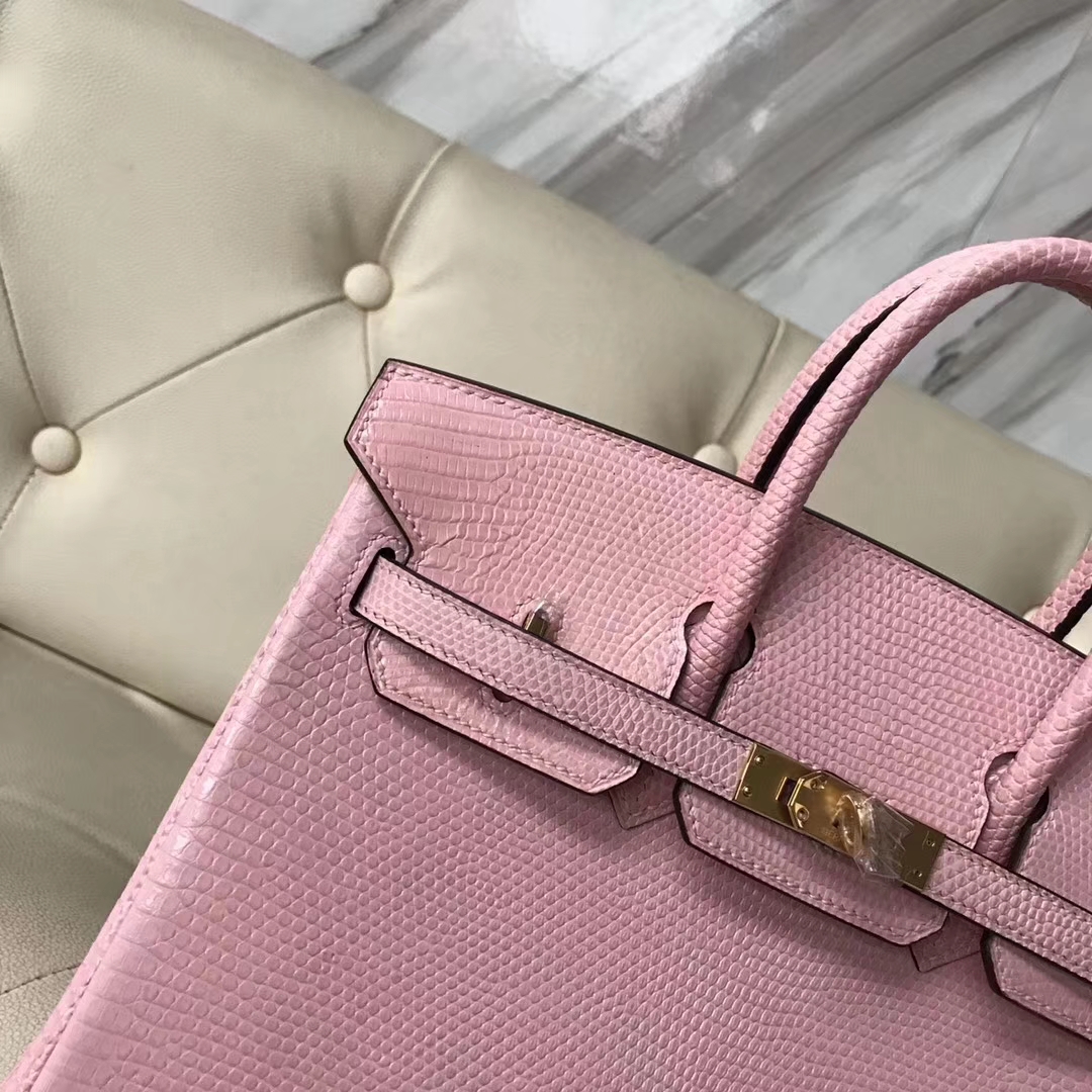 Hermès（爱马仕）Birkin lizard 进口蜥蜴皮 1Q奶昔粉 接受定制 25cm