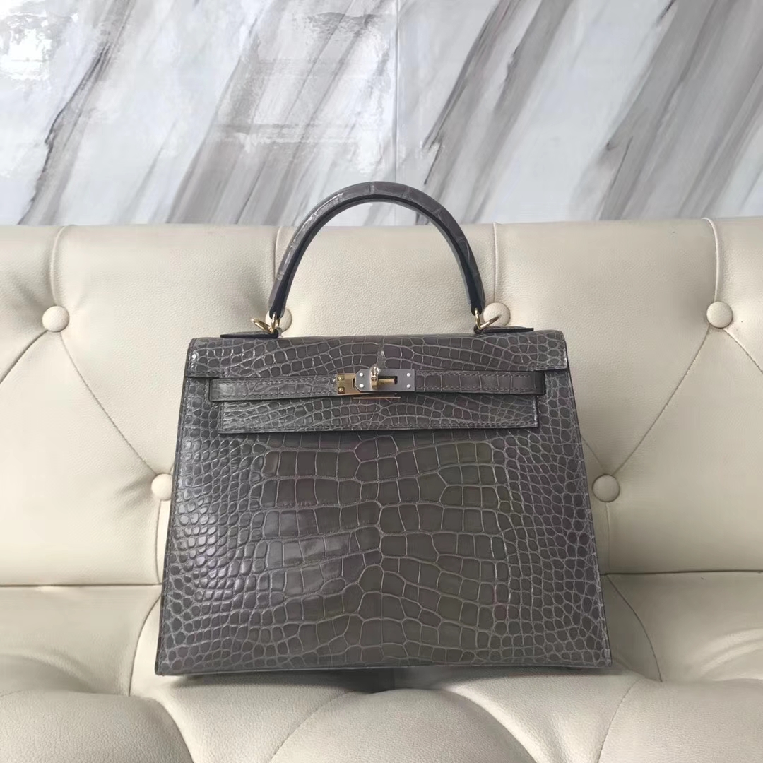 Hermès（爱马仕）Birkin 原厂御用小牛皮 M8沥青灰 顶级工艺 蜡线全手工 银扣 30cm