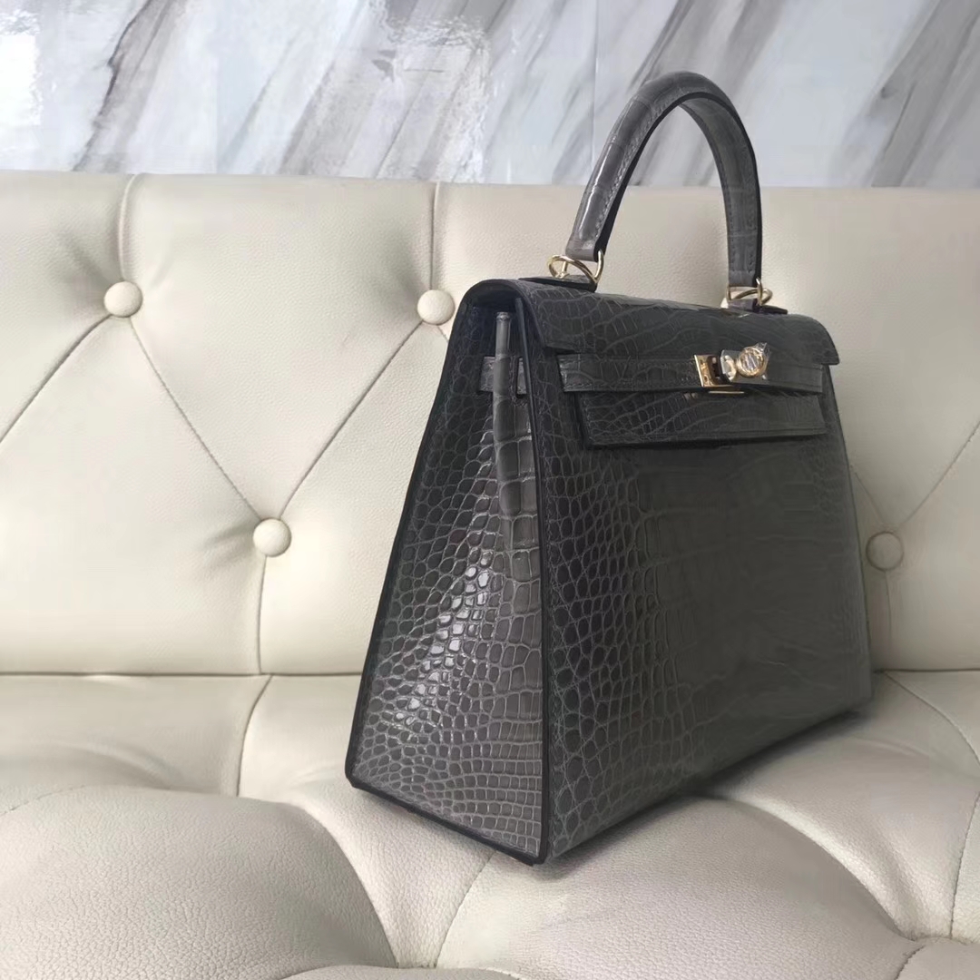 Hermès（爱马仕）Birkin 原厂御用小牛皮 M8沥青灰 顶级工艺 蜡线全手工 银扣 30cm