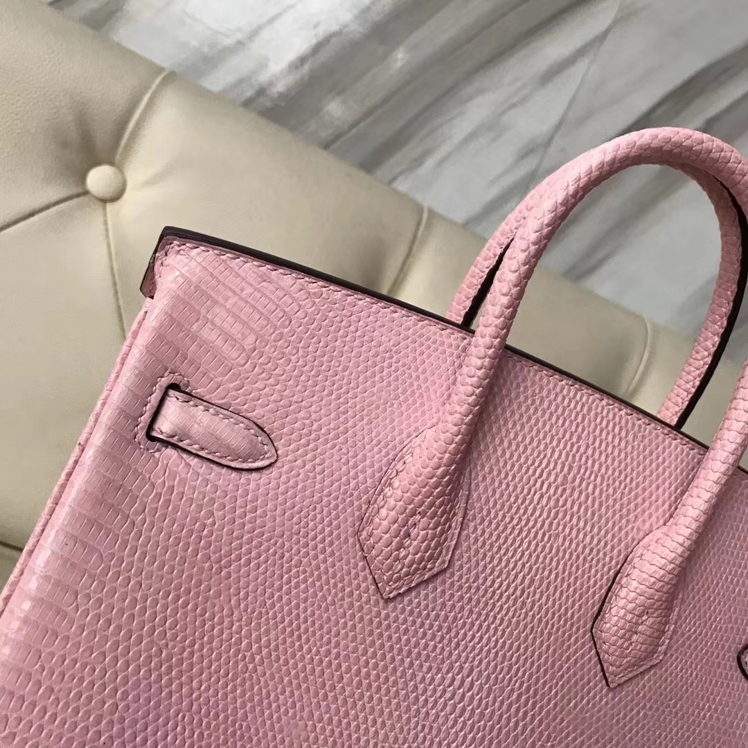 Hermès（爱马仕）Birkin lizard 进口蜥蜴皮 1Q奶昔粉 接受定制 25cm