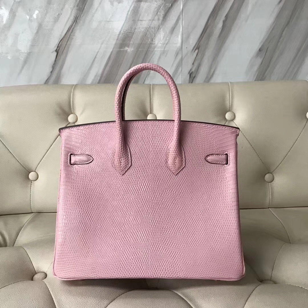 Hermès（爱马仕）Birkin lizard 进口蜥蜴皮 1Q奶昔粉 接受定制 25cm