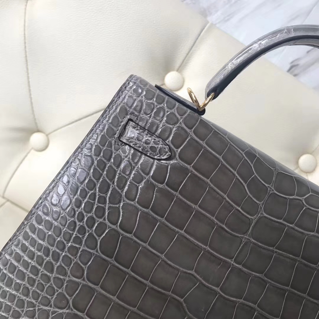 Hermès（爱马仕）Birkin 原厂御用小牛皮 M8沥青灰 顶级工艺 蜡线全手工 银扣 30cm