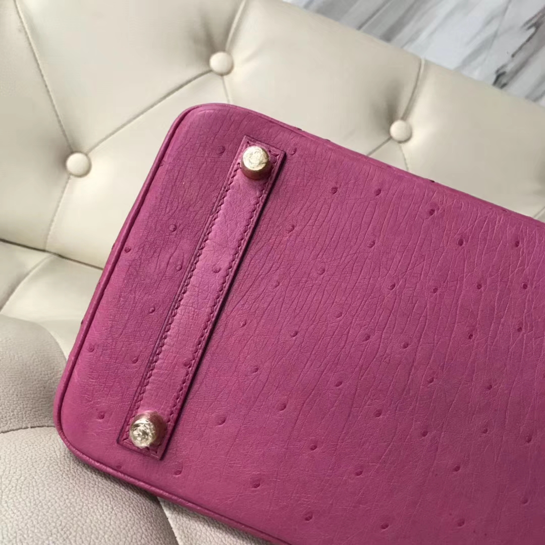 Hermès（爱马仕）Birkin30cm Ostrich Kk鸵鸟 E5 糖果粉 金扣