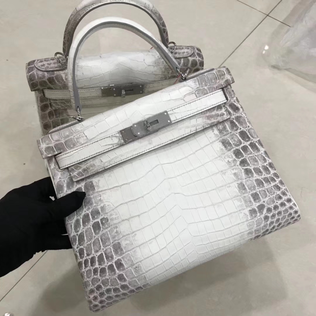 Hermès（爱马仕）Kelly Himalaya 喜马拉雅 银扣   每一只都独一无二 现货 28cm