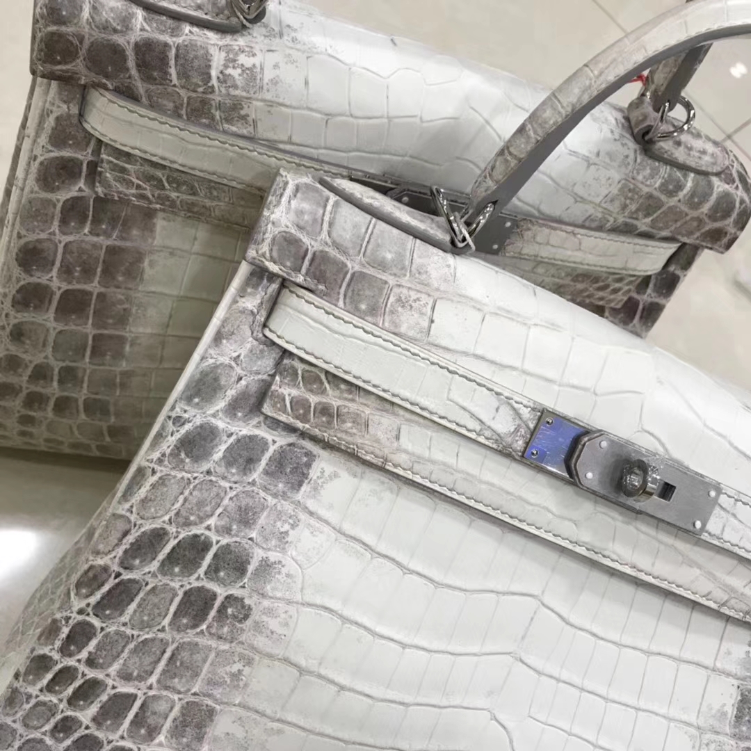Hermès(爱马仕)Kelly Himalaya 喜马拉雅 银扣 每一只都独一无二 现货 28cm-拉尔森鳄鱼皮具定制 - 爱马仕包包官网 Hermès(爱马仕)Kelly Himalaya 喜马拉雅 银扣 每一只都独一无二 现货 28cm