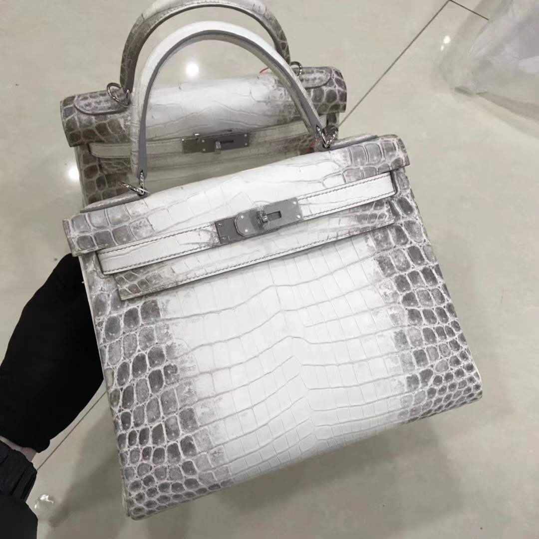 Hermès（爱马仕）Kelly Himalaya 喜马拉雅 银扣   每一只都独一无二 现货 28cm