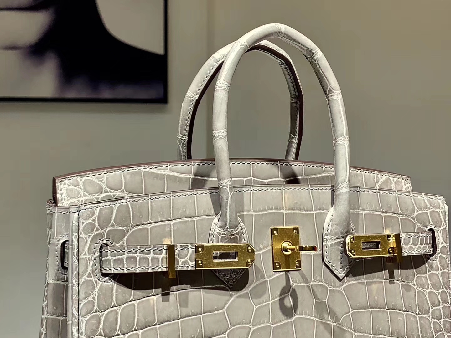 Hermès(爱马仕)Brikin 铂金包 鳄鱼皮 珍珠灰 30cm-拉尔森鳄鱼皮具定制 - 爱马仕包包官网 Hermès(爱马仕)Brikin 铂金包 鳄鱼皮 珍珠灰 30cm