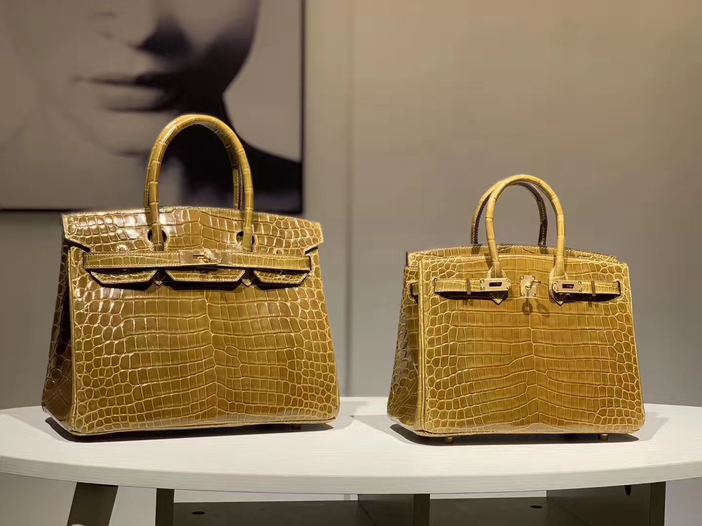 Hermès（爱马仕）Brikin铂金包 鳄鱼皮 姜皮黄 25cm 现货