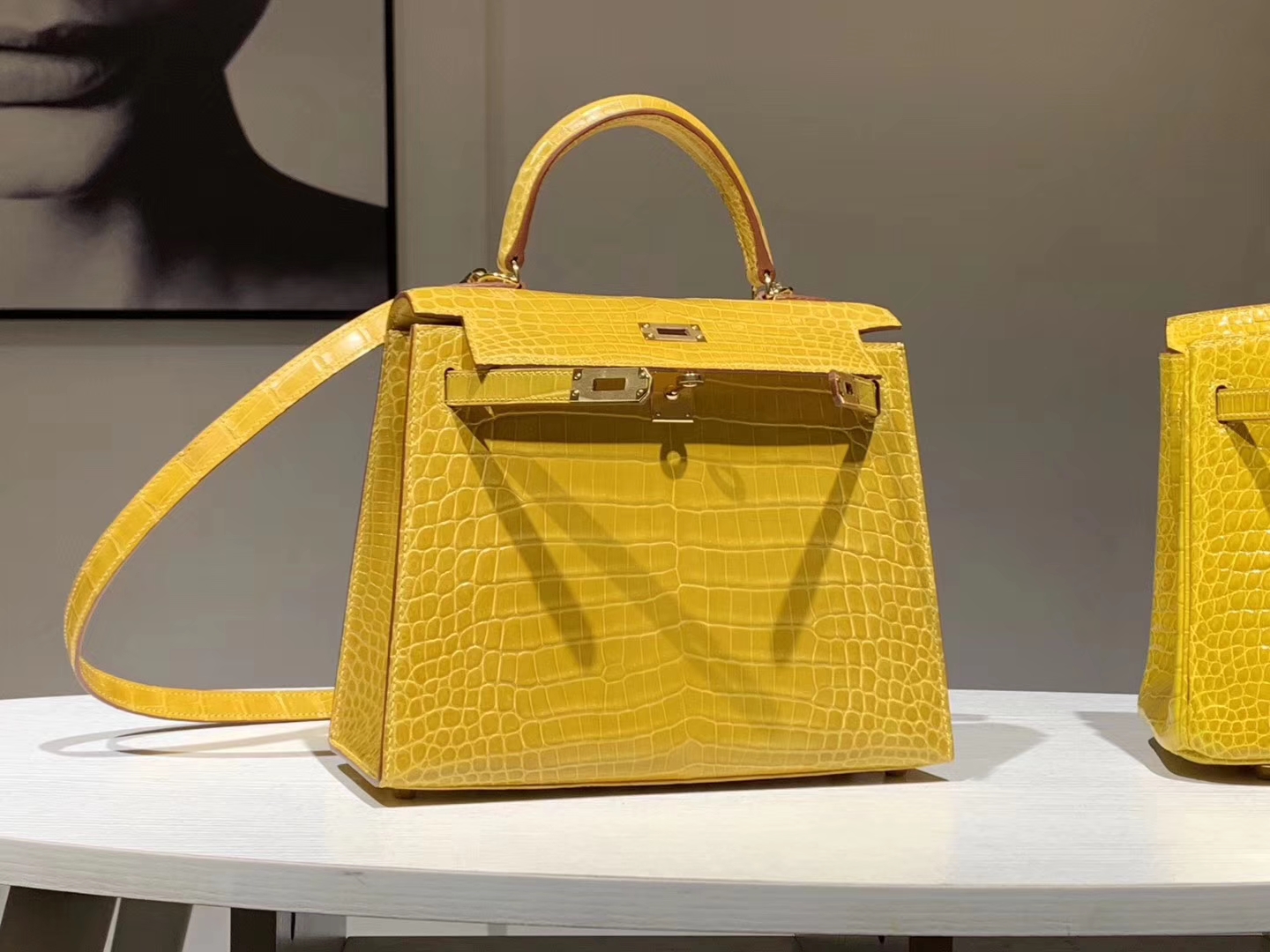 Hermès(爱马仕)Kelly 凯莉包 鳄鱼皮 9D 琥珀黄 25cm-拉尔森鳄鱼皮具定制 - 爱马仕包包官网 Hermès(爱马仕)Kelly 凯莉包 鳄鱼皮 9D 琥珀黄 25cm